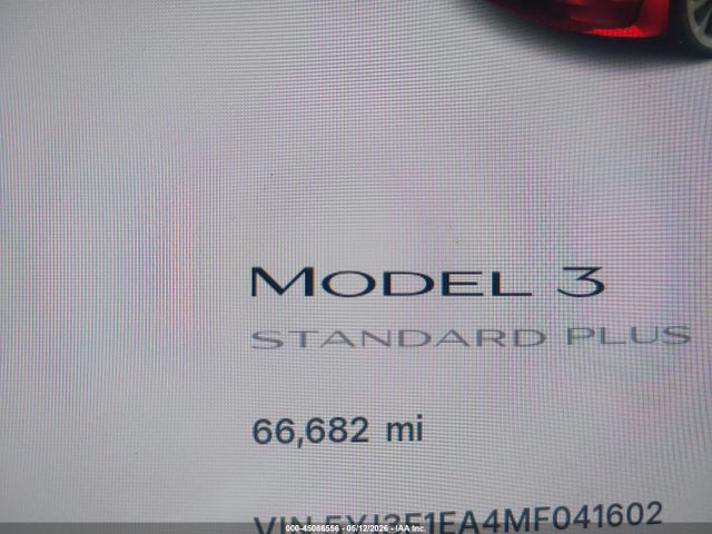 5YJ3E1EA4MF041602 Tesla Model 3 Standard Range Plus Rear-wheel Drive
