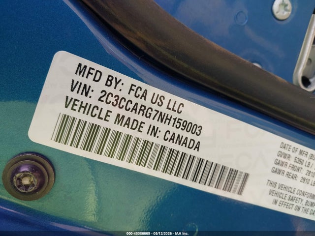 2022 Chrysler 300 Touring Awd მანქანა იყიდება აუქციონზე, vin: 2C3CCARG7NH159003, აუქციონის ნომერი: 45086669