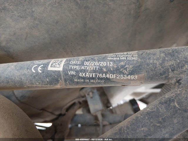 45086697 :رقم المزاد ، 4XAVE76A4DF253493 vin ، 2013 Polaris Rzr 800 S مزاد بيع