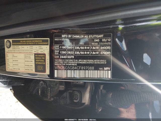 Aukcja sprzedaży 2012 Mercedes-benz Glk 350, vin: WDCGG5GB4CF897088, numer aukcji: 45086771