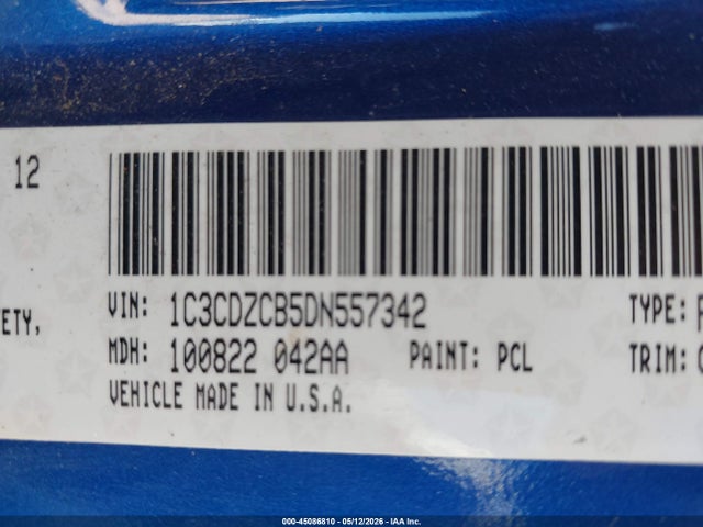Продажа на аукционе авто 2013 Dodge Avenger Sxt, vin: 1C3CDZCB5DN557342, номер лота: 45086810