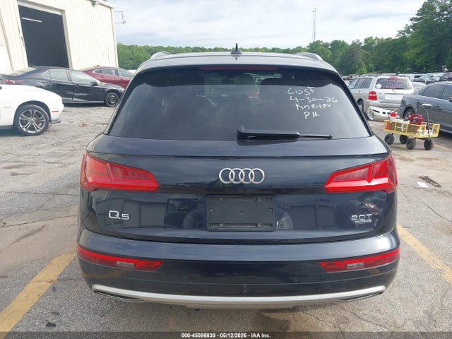 2018 Audi Q5 2.0t Premium/2.0t Tech Premium მანქანა იყიდება აუქციონზე, vin: WA1BNAFY6J2058529, აუქციონის ნომერი: 45086839