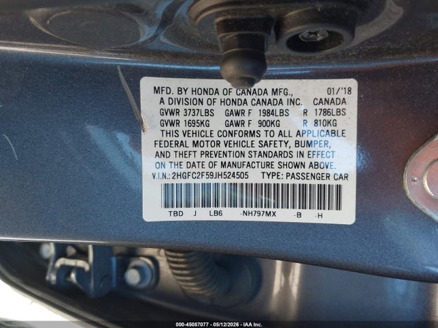 2HGFC2F59JH524505 Honda Civic Lx