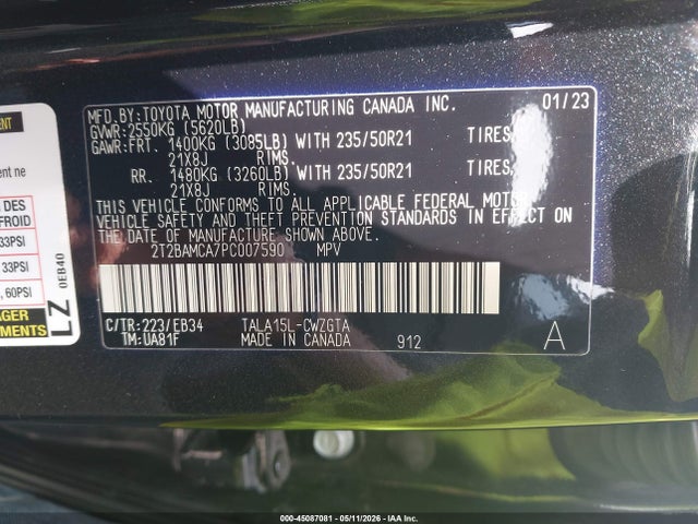 Auction sale of the 2023 Lexus Rx 350 F Sport Handling, vin: 2T2BAMCA7PC007590, lot number: 45087081