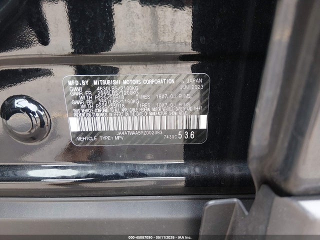 Aukcja sprzedaży 2024 Mitsubishi Eclipse Cross Se S-awc, vin: JA4ATWAA5RZ002383, numer aukcji: 45087090