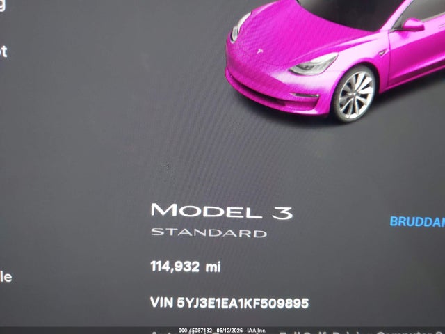 Aukcja sprzedaży 2019 Tesla Model 3 Long Range/mid Range/standard Range/standard Range Plus, vin: 5YJ3E1EA1KF509895, numer aukcji: 45087182