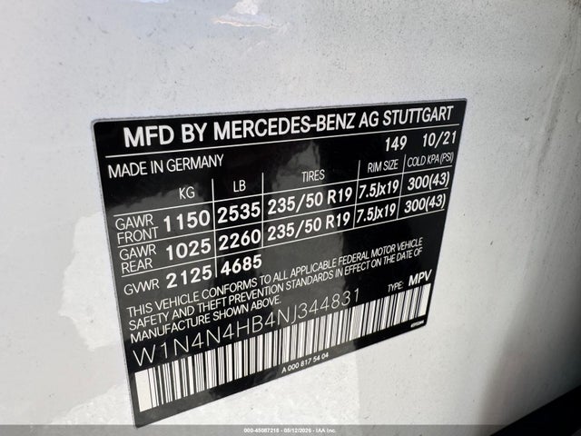 Продажа на аукционе авто 2022 Mercedes-benz Gla 250 4matic, vin: W1N4N4HB4NJ344831, номер лота: 45087218