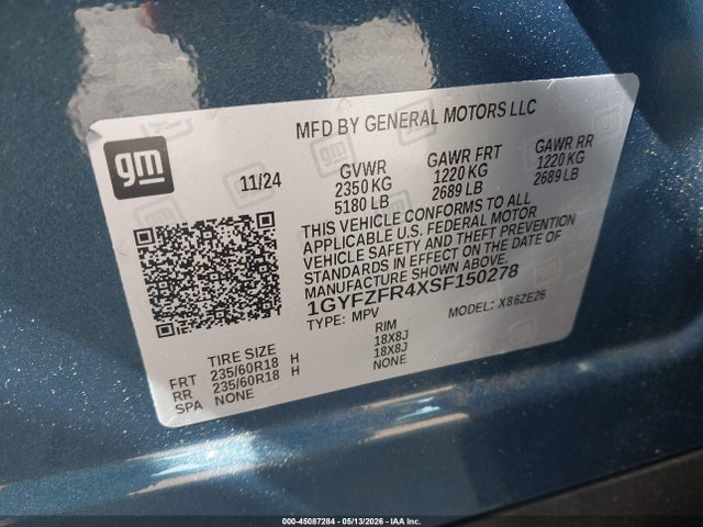 Продажа на аукционе авто 2025 Cadillac Xt4 Awd Sport, vin: 1GYFZFR4XSF150278, номер лота: 45087284