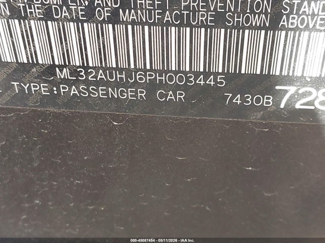 2023 Mitsubishi Mirage Es/le მანქანა იყიდება აუქციონზე, vin: ML32AUHJ6PH003445, აუქციონის ნომერი: 45087454