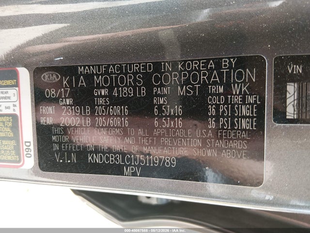 Продажа на аукционе авто 2018 Kia Niro Lx, vin: KNDCB3LC1J5119789, номер лота: 45087588