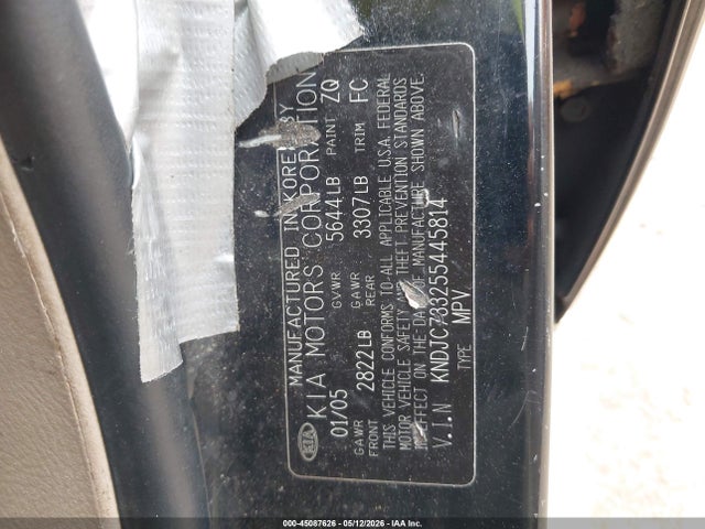 Aukcja sprzedaży 2005 Kia Sorento Ex/lx, vin: KNDJC733255445814, numer aukcji: 45087626