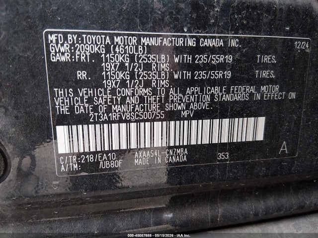 Toyota Rav4 Xle Premium 2025 2T3A1RFV8SC500755 Image 9