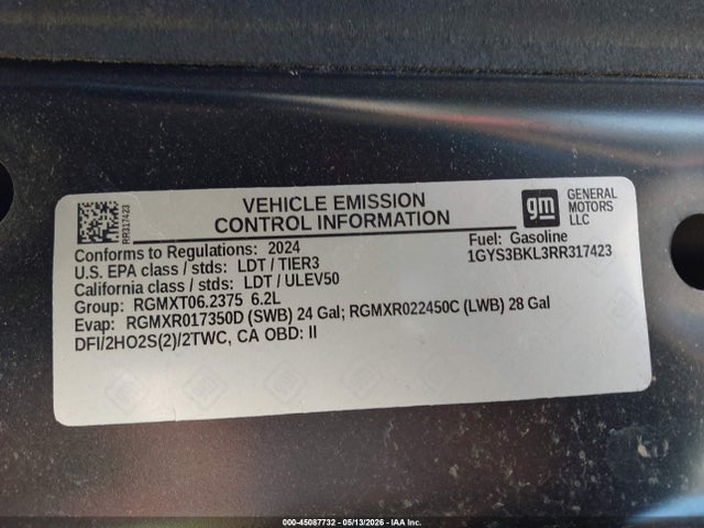 Продажа на аукционе авто 2024 Cadillac Escalade 2wd Premium Luxury, vin: 1GYS3BKL3RR317423, номер лота: 45087732