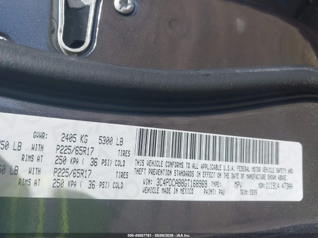 Aukcja sprzedaży 2016 Dodge Journey Se, vin: 3C4PDCAB8GT168969, numer aukcji: 45087761