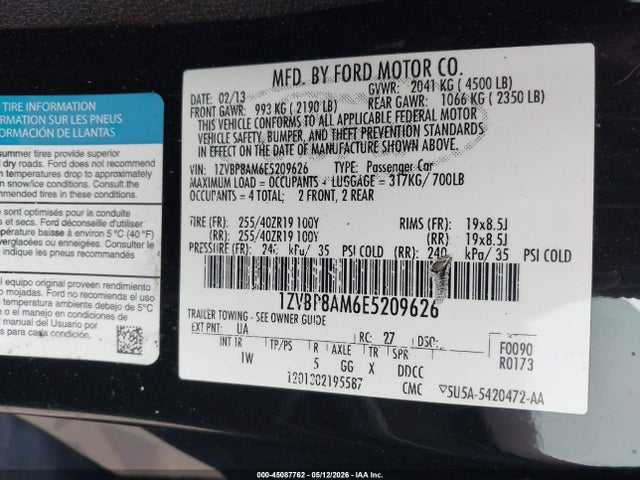 Aukcja sprzedaży 2014 Ford Mustang V6, vin: 1ZVBP8AM6E5209626, numer aukcji: 45087762