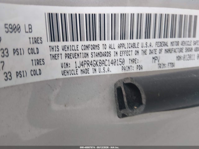 2010 Jeep Grand Cherokee Laredo მანქანა იყიდება აუქციონზე, vin: 1J4PR4GK8AC140150, აუქციონის ნომერი: 45087874