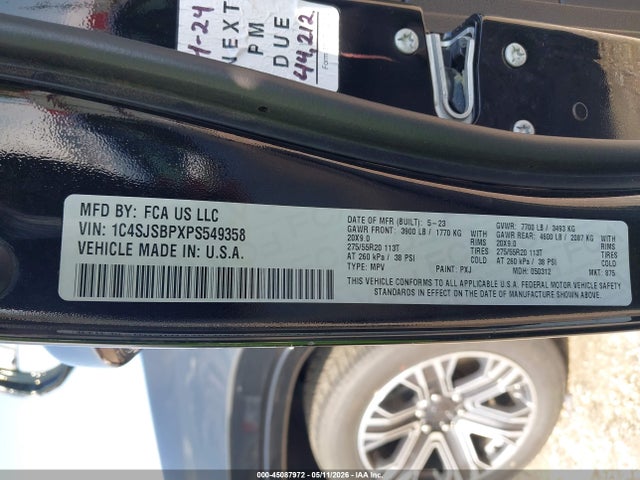 Продажа на аукционе авто 2023 Jeep Wagoneer L Series Ii 4x4, vin: 1C4SJSBPXPS549358, номер лота: 45087972