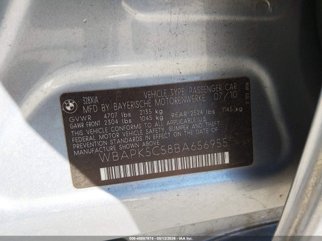 Продаж на аукціоні авто 2011 Bmw 328i Xdrive, vin: WBAPK5C58BA656955, номер лоту: 45087974