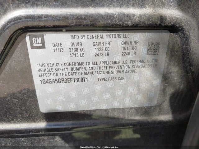 1G4GA5GR3EF180071 Buick Lacrosse