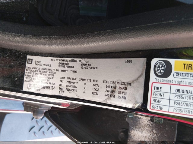 2010 Chevrolet Colorado 2lt მანქანა იყიდება აუქციონზე, vin: 1GCJTDDE8A8108104, აუქციონის ნომერი: 45088116