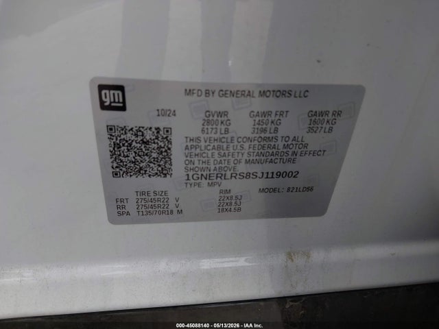 1GNERLRS8SJ119002 Chevrolet Traverse Fwd Rs