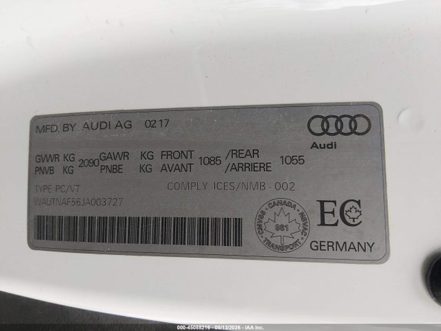 2018 Audi A5 2.0t Premium მანქანა იყიდება აუქციონზე, vin: WAUTNAF56JA003727, აუქციონის ნომერი: 45088216