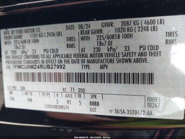 Ford Escape St-line 2024 1FMCU0MZ4RUB27992 Image 9
