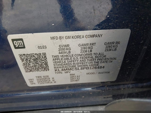Aukcja sprzedaży 2023 Buick Encore Gx Preferred Awd, vin: KL4MMCSL8PB126484, numer aukcji: 45088291