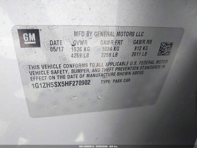 1G1ZH5SX5HF270902 Chevrolet Malibu Premier