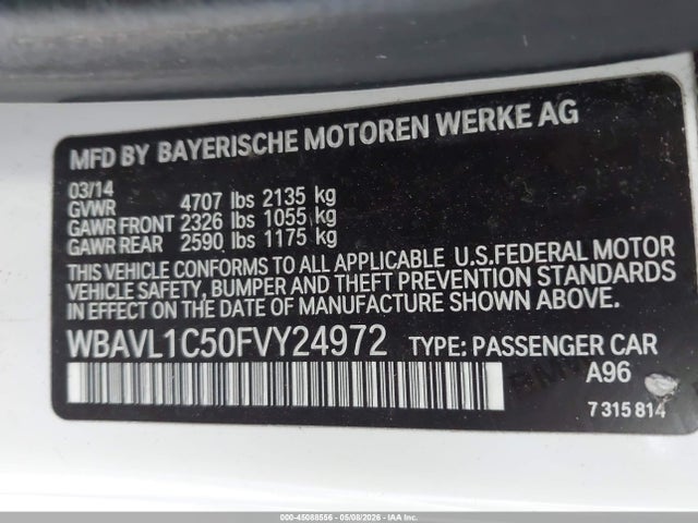 Продажа на аукционе авто 2015 Bmw X1 Xdrive28i, vin: WBAVL1C50FVY24972, номер лота: 45088556
