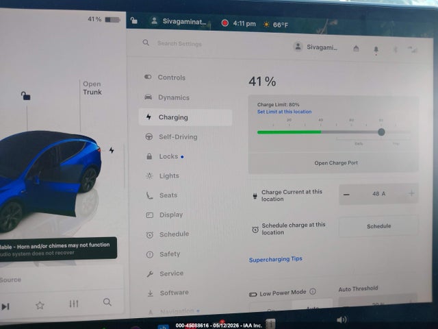 Auction sale of the 2025 Tesla Model Y Long Range Dual Motor All-wheel Drive, vin: 7SAYGDEE0SF293545, lot number: 45088616