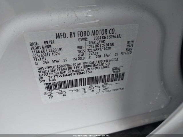 Ford Maverick Xl 2024 3FTTW8A96RRB49159 Image 9