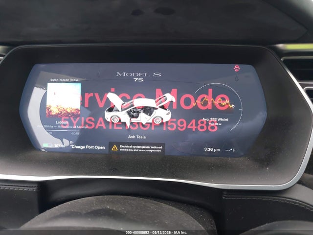 Продаж на аукціоні авто 2016 Tesla Model S 60/70/75/85, vin: 5YJSA1E13GF159488, номер лоту: 45088692