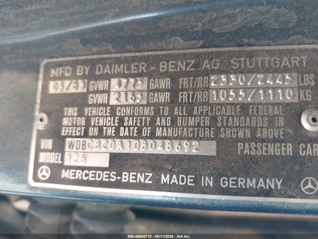 Продаж на аукціоні авто 1983 Mercedes-benz 300 Sd, vin: WDBCB20A1DB048692, номер лоту: 45088715