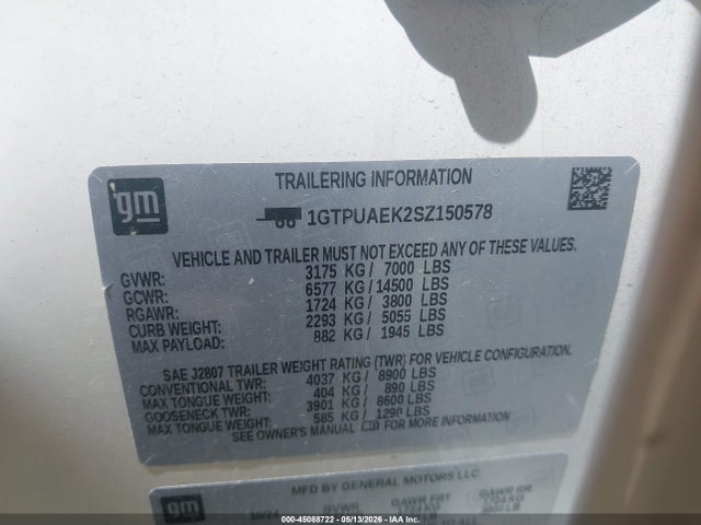 2025 Gmc Sierra 1500 4wd  Short Box Pro მანქანა იყიდება აუქციონზე, vin: 1GTPUAEK2SZ150578, აუქციონის ნომერი: 45088722