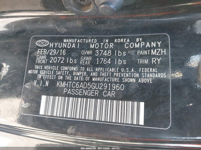 Продаж на аукціоні авто 2016 Hyundai Veloster, vin: KMHTC6AD5GU291960, номер лоту: 45088799
