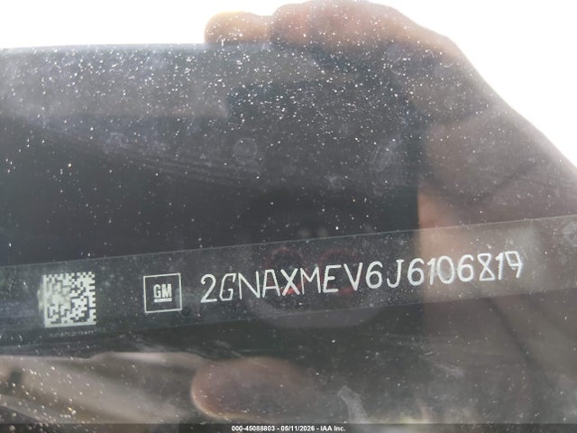 45088803 :رقم المزاد ، 2GNAXMEV6J6106819 vin ، 2018 Chevrolet Equinox Premier مزاد بيع