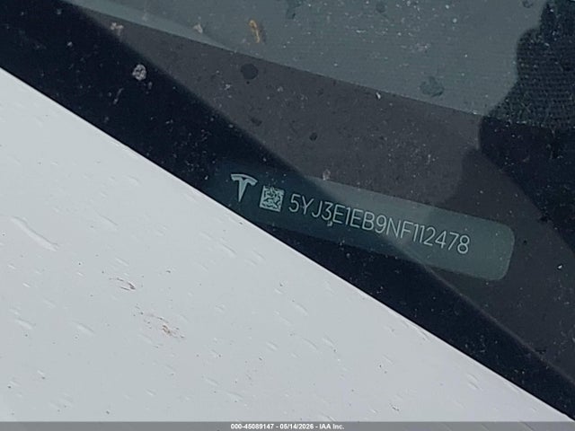 Продаж на аукціоні авто 2022 Tesla Model 3 Long Range Dual Motor All-wheel Drive, vin: 5YJ3E1EB9NF112478, номер лоту: 45089147