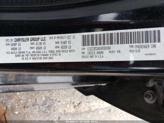 45089157 :رقم المزاد ، 1C3CCBCGXDN592450 vin ، 2013 Chrysler 200 Limited مزاد بيع