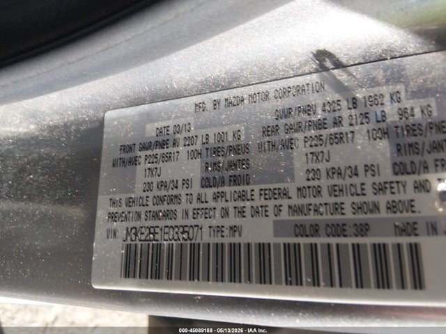 45089188 :رقم المزاد ، JM3KE2BE1E0335071 vin ، 2014 Mazda Cx-5 Sport مزاد بيع