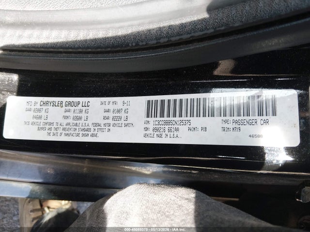 Продаж на аукціоні авто 2012 Chrysler 200 Touring, vin: 1C3CCBBB5CN125375, номер лоту: 45089370