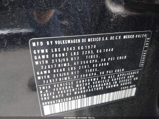 3VV5X7B23RM115518 Volkswagen Taos 1.5t S