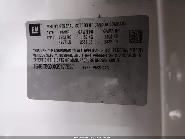 2G4GT5GXXG9177527 Buick Regal Turbo Premium Ii