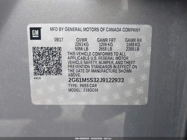 Продажа на аукционе авто 2018 Cadillac Xts Luxury, vin: 2G61M5S32J9122933, номер лота: 45089528