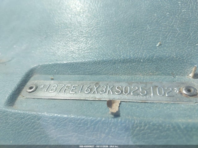 1989 Dodge D-series D150 მანქანა იყიდება აუქციონზე, vin: 1B7FE16X3KS025102, აუქციონის ნომერი: 45089637