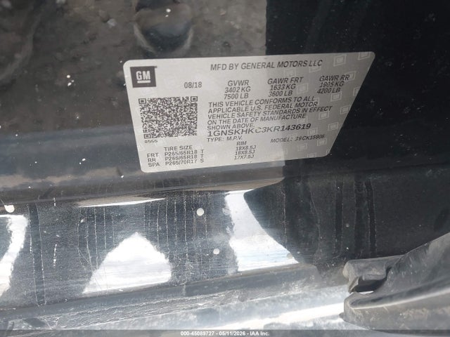 1GNSKHKC3KR143619 Chevrolet Suburban Lt