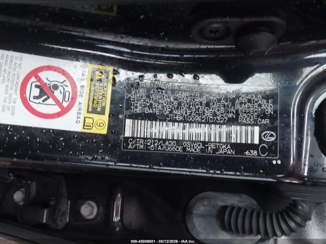 Продаж на аукціоні авто 2014 Lexus Es 350, vin: JTHBK1GG9E2107327, номер лоту: 45089801