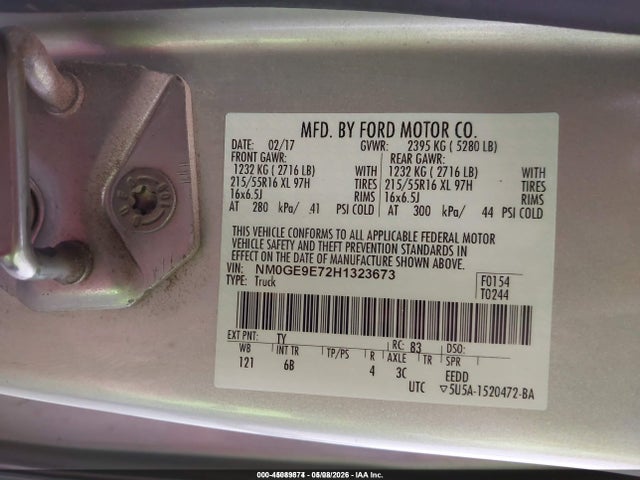 NM0GE9E72H1323673 Ford Transit Connect Xl