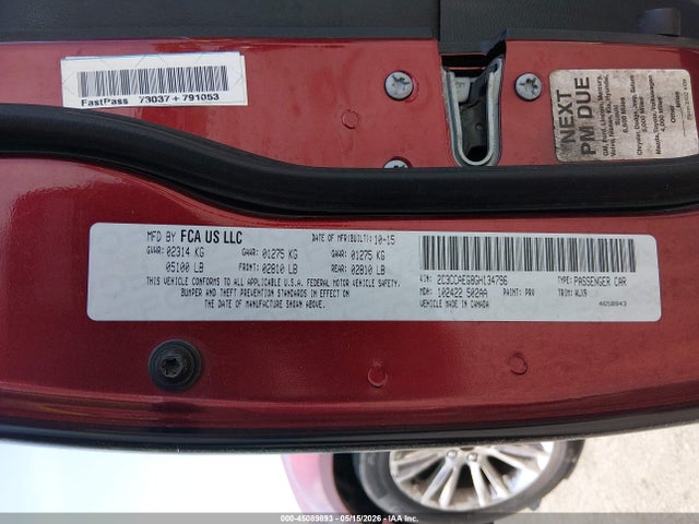 Aukcja sprzedaży 2016 Chrysler 300c, vin: 2C3CCAEG8GH134796, numer aukcji: 45089893