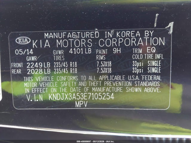 KNDJX3A53E7105254 KIA Soul !